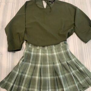 Banana Republic Top XS and Aerie Skirt Outfit Junior M